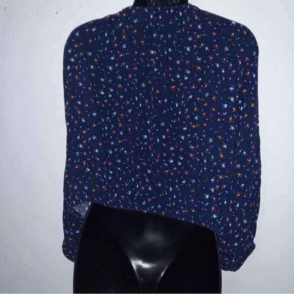 A.n.a. blue floral off shoulder blouse - Picture 3 of 4